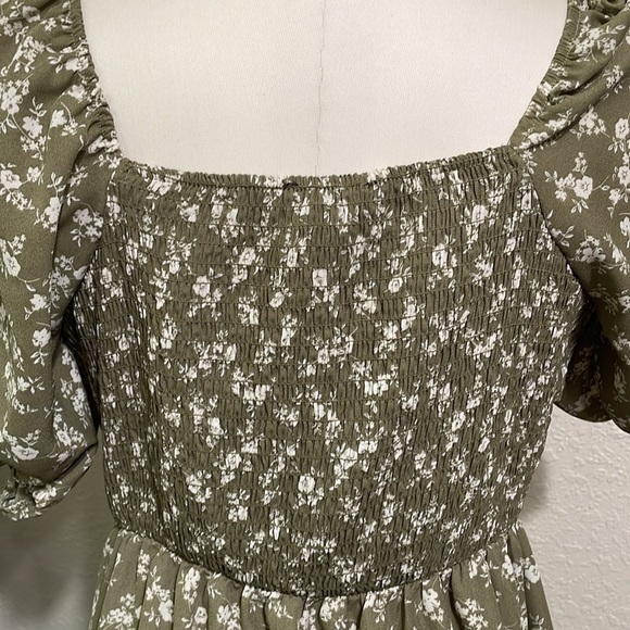 Hesperus ditzy floral print midi dress XL western chic boho - Picture 6 of 11